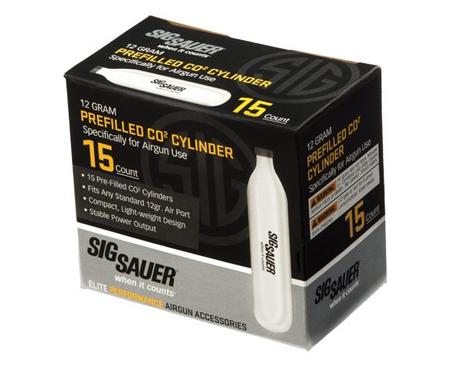 SIG SAUER AIR GUN CO2, 12 GRAM, 15 PACK