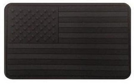 USA Flag PVC Patch, Black