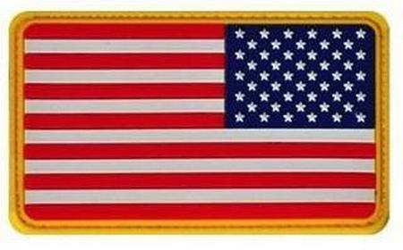 USA Flag PVC Patch, Colored, RVRSD