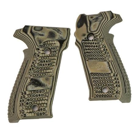 Grip Set, P226, G10 GMascus, Green, Piranha, Hogue