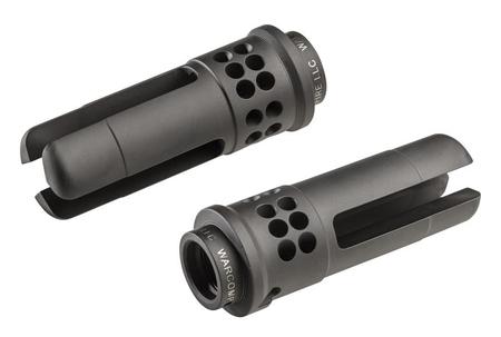 PORTED 3 PRONG FLASH HIDER FOR REDUCING MUZZLE RISE, SERVES AS A SUPPRESSOR ADAPTER FOR 556 SOCOM SUPPRESSORS WITH 1/2-28 THREAD