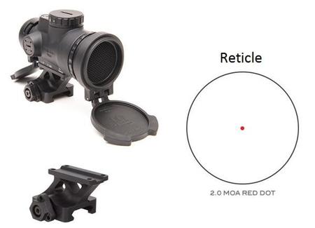 MRO Patrol 2.0 MOA Adjustable Red Dot w/ 1/3 Co-Witness Quick Release Mount