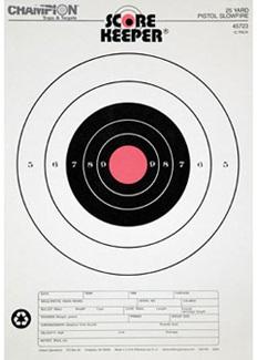 Score Keeper Targets, 12 Pack, 25 Yard Pistol, Slowfire  